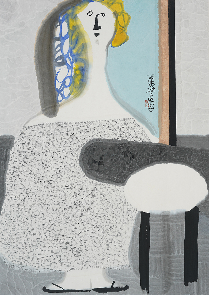 Jang Byeong Eun · Eastbrush · 张炳彥 · figure · ink_and_light_color_on_paper · 841mm_x_594mm · 2025